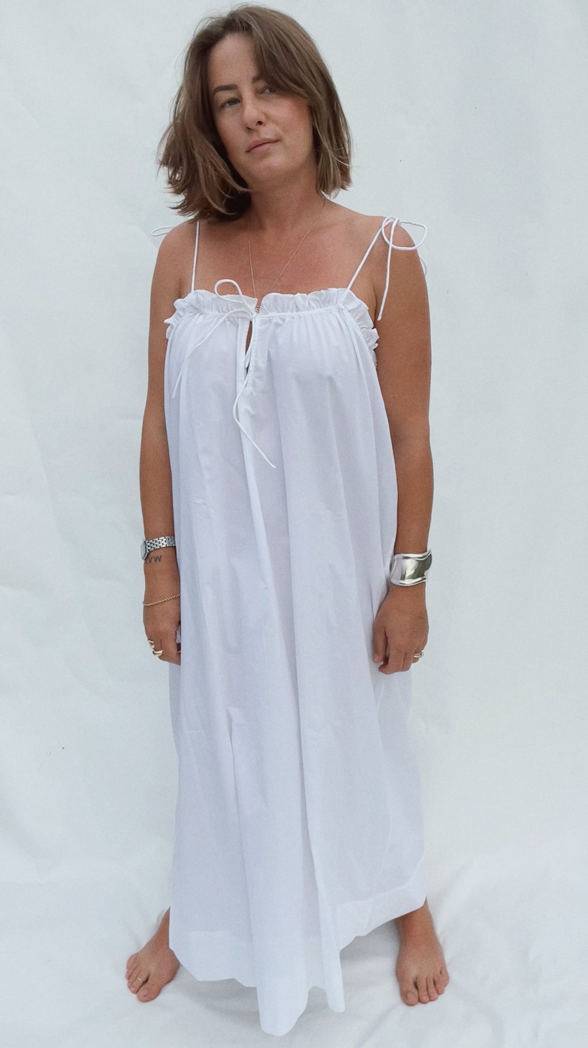 Day Gown, <i>white poplin</i>