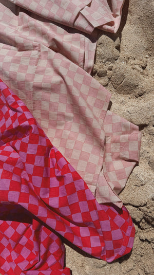 Wyeth Sarong, <i>pink+red check</i>