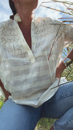 Nora top, <i>natural check</i>