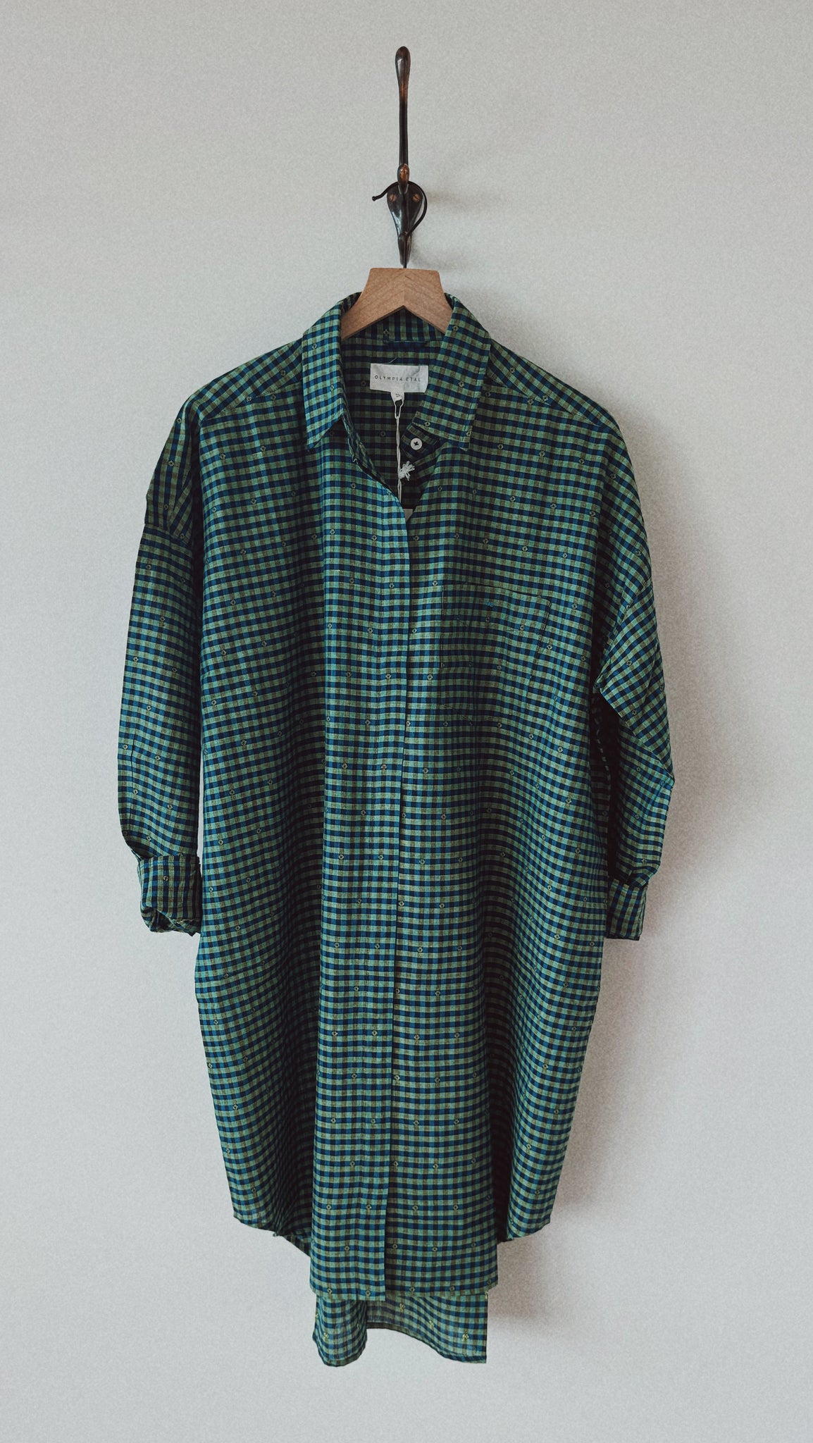 Missy dress, green dobby Missy dress, green dobby